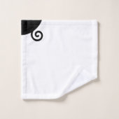 Spirale Abstraite moderne en noir et blanc (Gant de toilette)