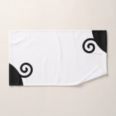 Spirale Abstraite moderne en noir et blanc (Serviette à main)