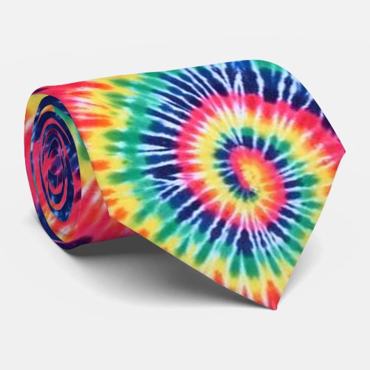 Spirale arc-en-ciel - Cravate à Cravate-teinture (Roulé)