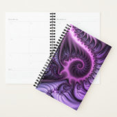 Spirale d'art fractal abstrait rose violet vif (Devant avec enveloppe)