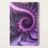Spirale d'art fractal abstrait rose violet vif (Dos)