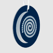 Spirale de Lune Argentée sur fond bleu foncé (devant)