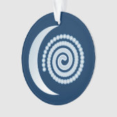 Spirale de Lune Argentée sur fond bleu foncé (devant)