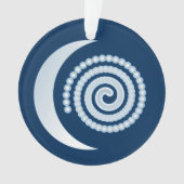 Spirale de Lune Argentée sur fond bleu foncé (devant)