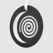 Spirale de lune d'argent sur noir (devant)