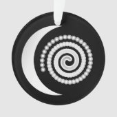 Spirale de lune d'argent sur noir (devant)