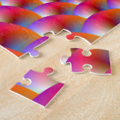 Spirale de Puzzle en rose et violet (Côté)