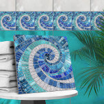 Spirale de vague mosaïque - Carreaux océaniques<br><div class="desc">Spirale de vague mosaïque - Carreaux océaniques</div>