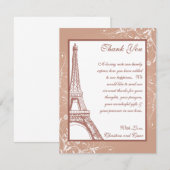 spirale florale du carte de remerciements 4 x 5 (Devant / Derrière)