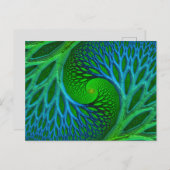 Spirale fractale boom van het leven briefkaart (Voorkant / Achterkant)