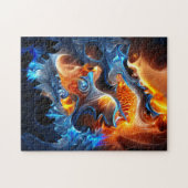 Spirale fractale ijskunst legpuzzel (Horizontaal)