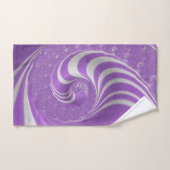 Spirale fractionnée psychédélique violet blanc (Serviette à main)