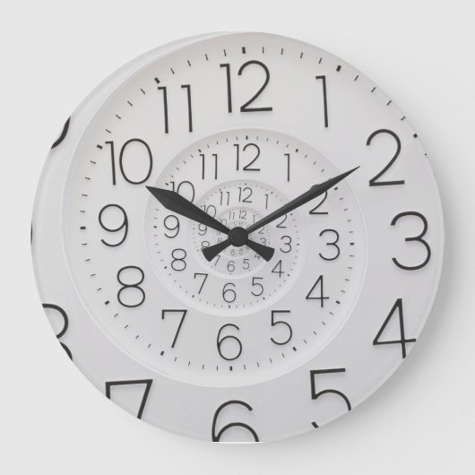 Spirale klokval val wandklok groot grote klok (Voorkant)