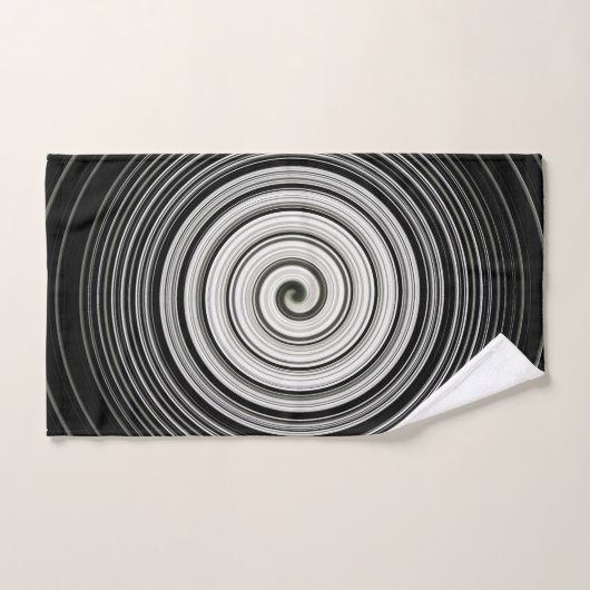spirale noire et blanche (Serviette à main)