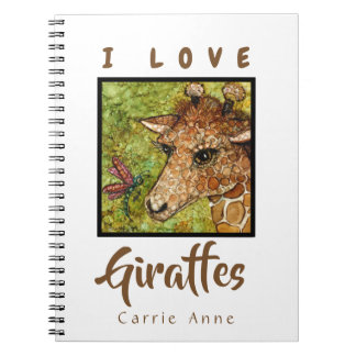 SPIRALE NOTEBOOK-GIRAFFE IK HOOR VAN W/KLANTNAAM NOTITIEBOEK