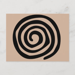 Spirale petroglyph Aztec stamkunst Briefkaart