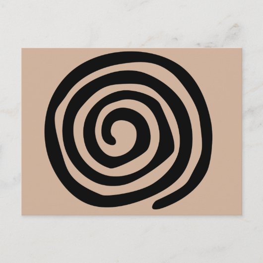 Spirale petroglyph Aztec stamkunst Briefkaart (Voorkant)