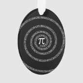 Spirale pour chiffres Pi sur noir (dos)
