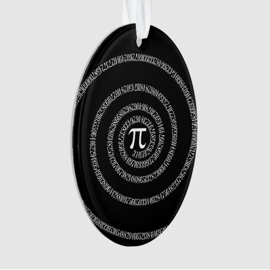 Spirale pour chiffres Pi sur noir (devant)