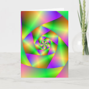 Spirale psychédélique de carte de voeux