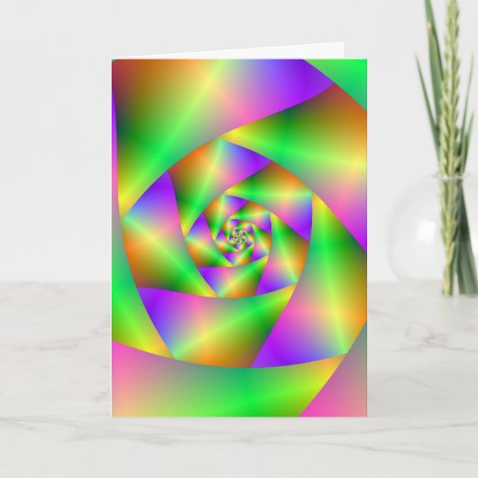 Spirale psychédélique de carte de voeux (Devant)
