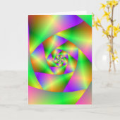 Spirale psychédélique de carte de voeux (Fleur jaune)