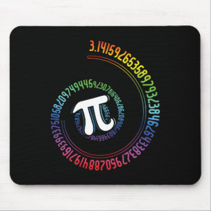 Spirale regenboog Nerd Wiskunde Geek wiskundige Pi Muismat