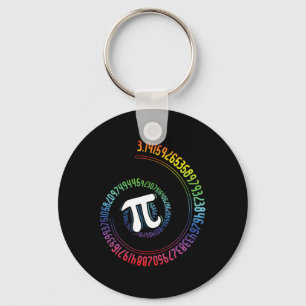 Spirale regenboog Nerd Wiskunde Geek wiskundige Pi Sleutelhanger