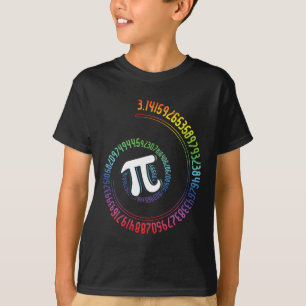 Spirale regenboog Nerd Wiskunde Geek wiskundige Pi T-shirt