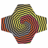 Spirale rouge jaune bleu par Kenneth Yoncich (Plat)