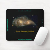 Spirale sterrenstelsels die Mousepad in botsing br Muismat (Met muis)
