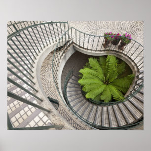 Spirale trap in het Embarcadero-centrum Poster