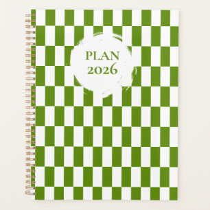 Spirale verte et blanche à carreaux 2026 