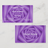 Spirale violet Carte de visite classique (Devant / Derrière)