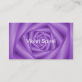 Spirale violet Carte de visite classique (Dos)
