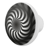 Spirale wervelkolom zwarte en witte wasbak keramische knop (Rechts)