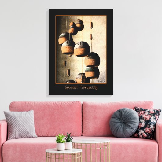 Spiraled Clay Wind Chimes still Life Canvas Afdruk (Insitu (Woonkamer))