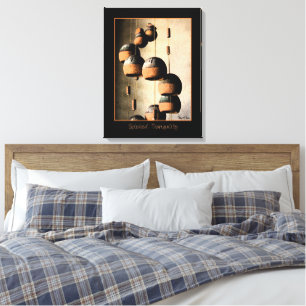Spiraled Clay Wind Chimes still Life Canvas Afdruk