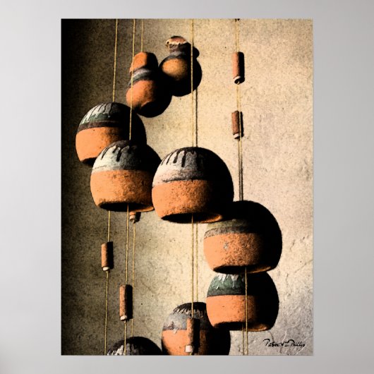 Spiraled Clay Wind Chimes still Life Poster (Voorkant)