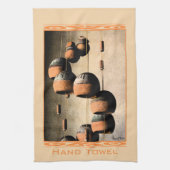 Spiraled Clay Wind Chimes still Life Theedoek (Verticaal)