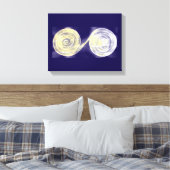 Spiralen Wit Canvas Print (Insitu (Slaapkamer))