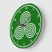 Spirales Celtes Conception Mur Horloge (Angle)