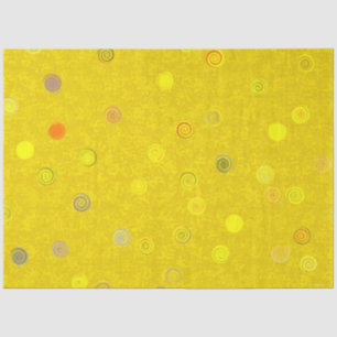 Spirales de points jaunes en papier de soie torsad