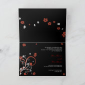 Spirales et fleurs Faire-part de mariage 2 (Intérieur)