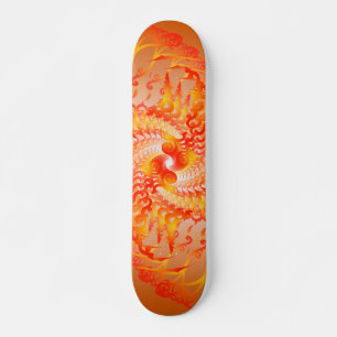 Spirales psychédéliques orange : Skateboard