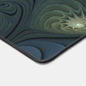 Spirales Turquoise Beige Vert Abstrait Fractal Art (Coin)