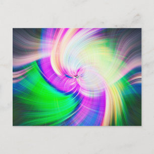 SPIRALFLUO - Psychedelic Colorful Modern Fractal - Briefkaart