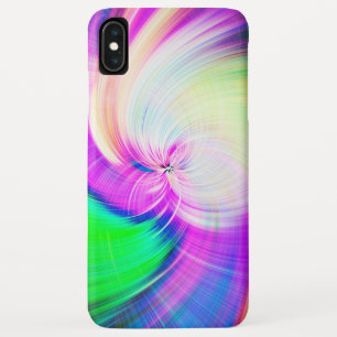 SPIRALFLUO - Psychedelic Colorful Modern Fractal - iPhone XS Max Hoesje