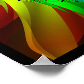 Spiraling Rainbow Petals Poster (Hoek)