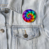 Spiraling Rainbow-Roos Ronde Button 5,7 Cm (In situ)